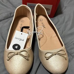 Cat & Jack Glittery Beige Flats